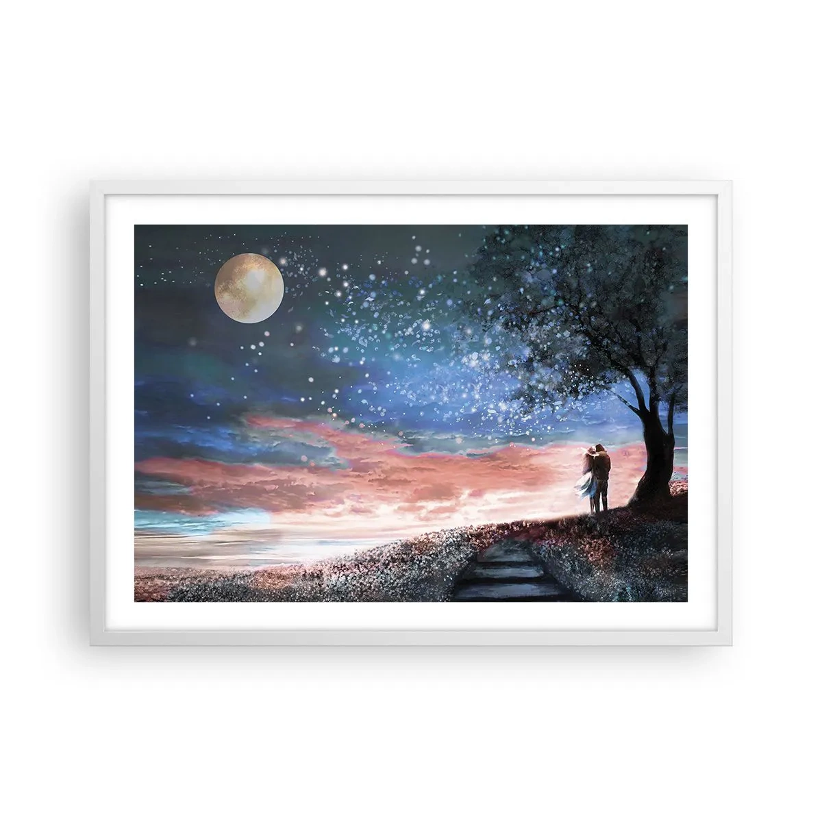 Affisch i vit ram - Stjärnig spektakel - 70x50 cm