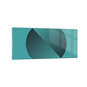 Glastavla - Bild på glas - Cirkeln - en geometrisk variation - 120x50 cm