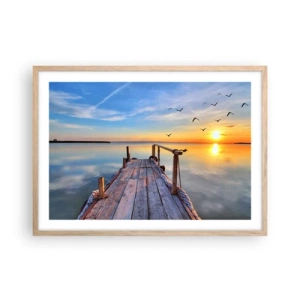 Affisch i ram av ljusek - Gå mot solen - 70x50 cm