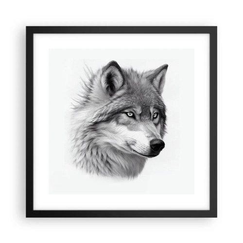 Affisch i svart ram - Alfa - utan tvekan - 40x40 cm