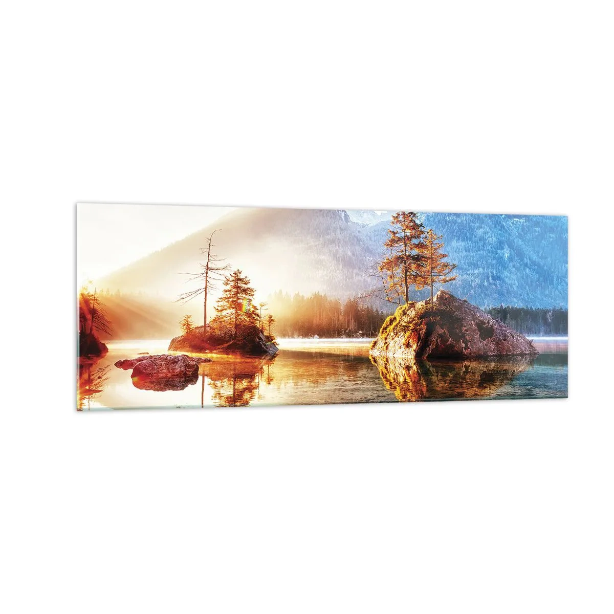 Glastavla - Bild på glas - Naturen i ett nytt ljus - 140x50 cm