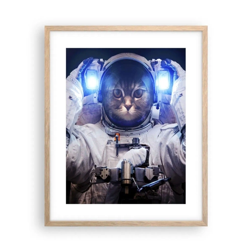 Affisch i ram av ljusek - Houston, ni har problem - 40x50 cm