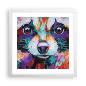 Affisch i vit ram - Enbart goda emotioner - 40x40 cm