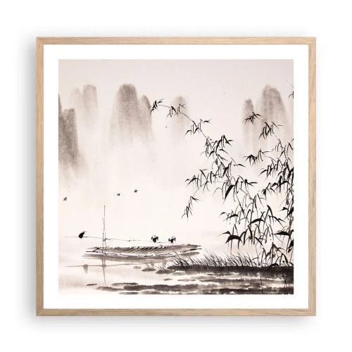 Affisch i ram av ljusek - Risfältens tystnad - 60x60 cm
