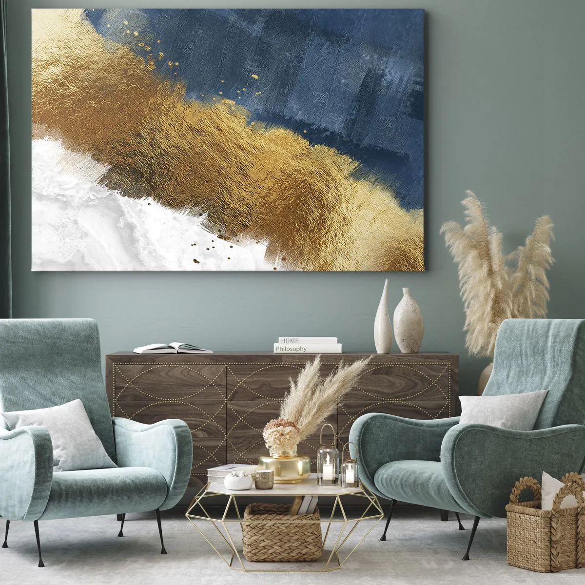 Canvastavla - Bild på duk - Sommarens färger - 70x50 cm