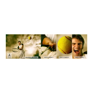 Provbit av självhäftande fototapet Deluxe Sticker - Energi och glädje - Sport, Tennis, Tennisspelare - 100x30 cm