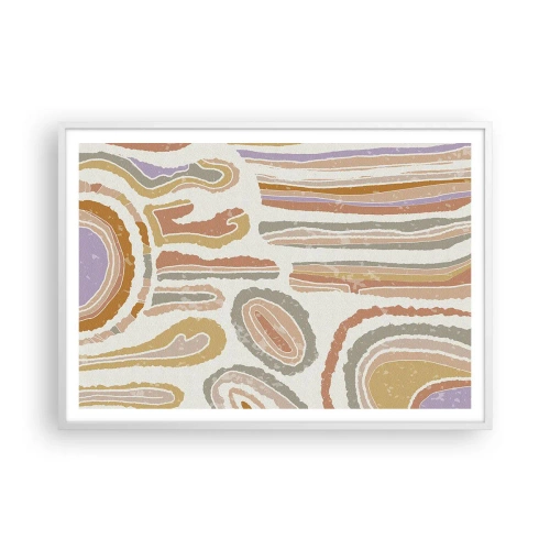 Affisch i vit ram - Färgglada tvärsnitt - 100x70 cm