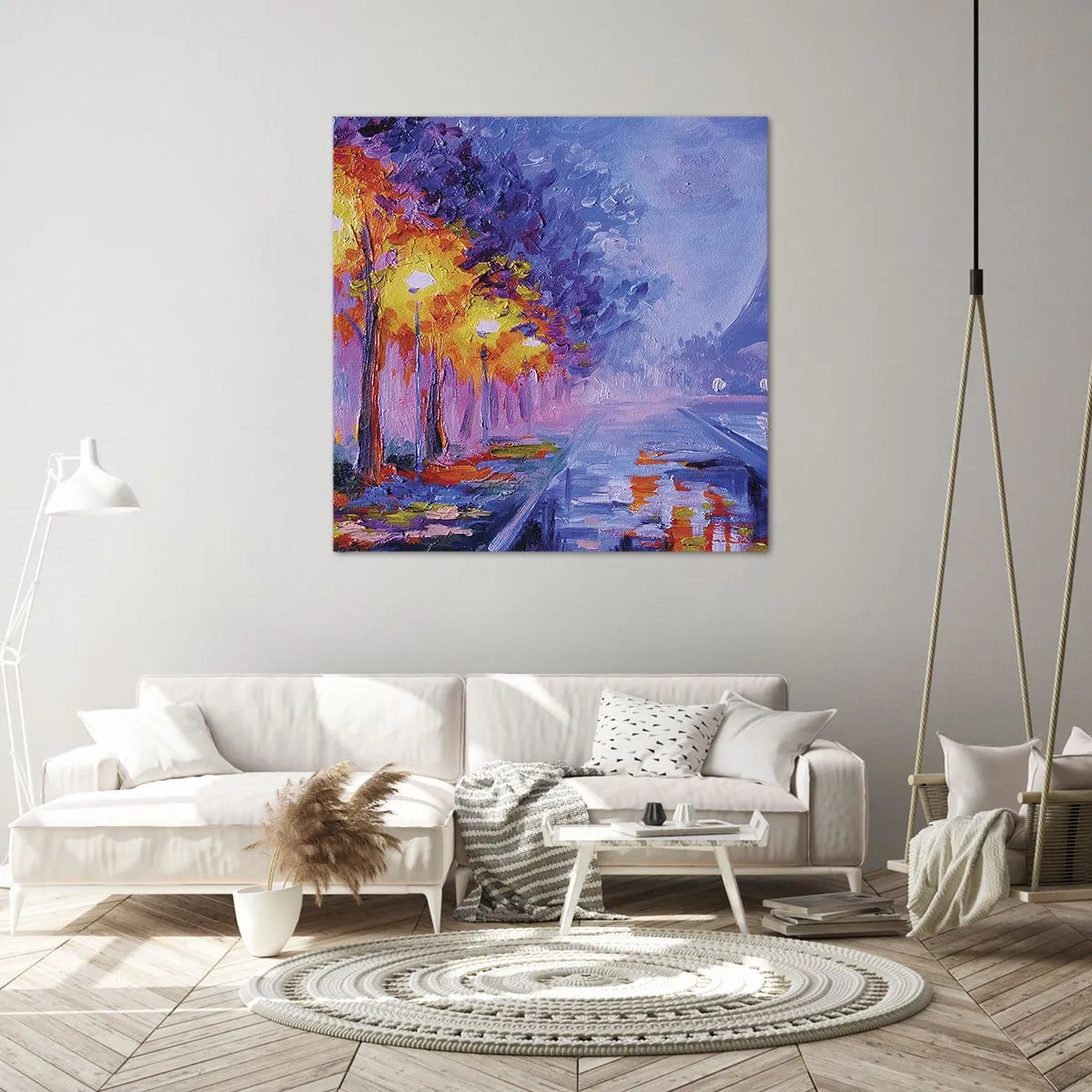 Canvastavla - Bild på duk - Drömpromenad - 30x30 cm