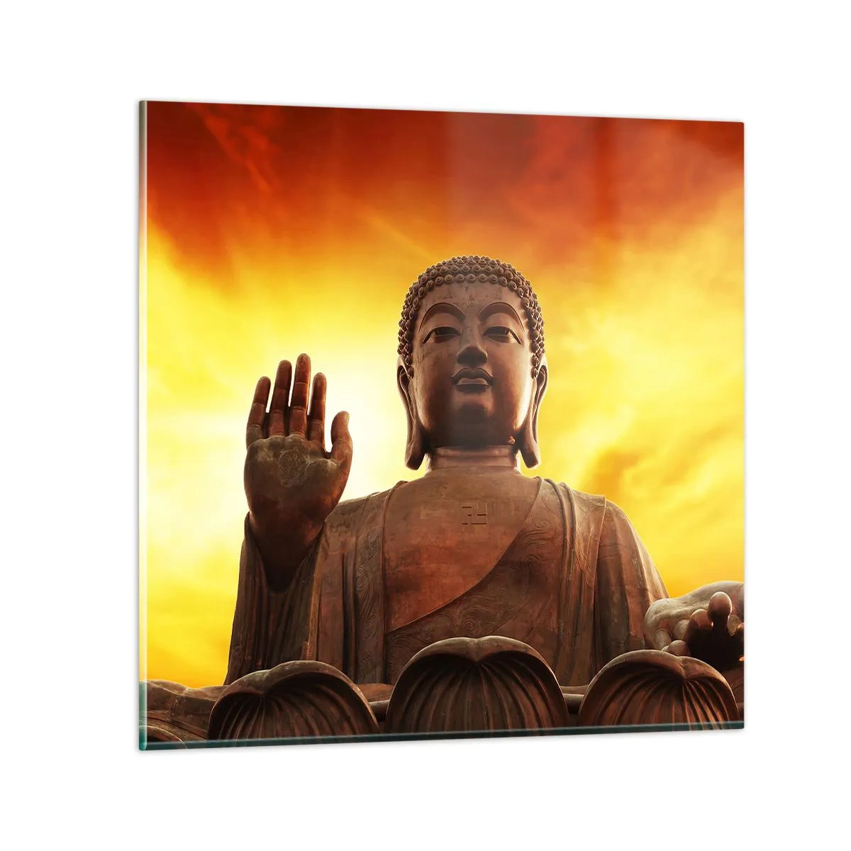 Glastavla - Bild på glas - Ljuslugnet - 40x40 cm