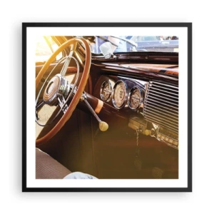 Affisch i svart ram - Smak av lyx från det förflutna - 60x60 cm