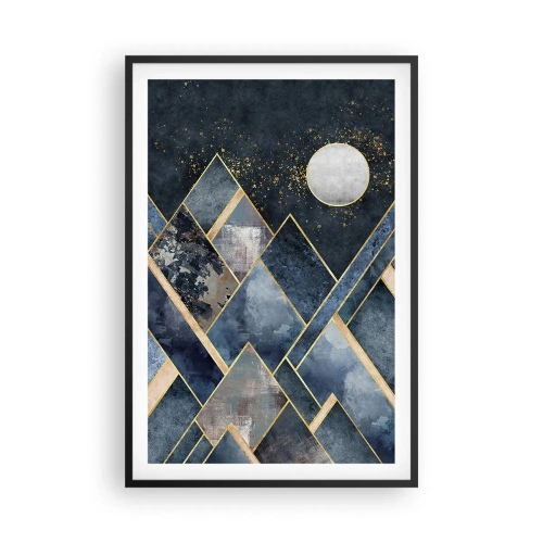 Affisch i svart ram - Geometriskt landskap - 61x91 cm