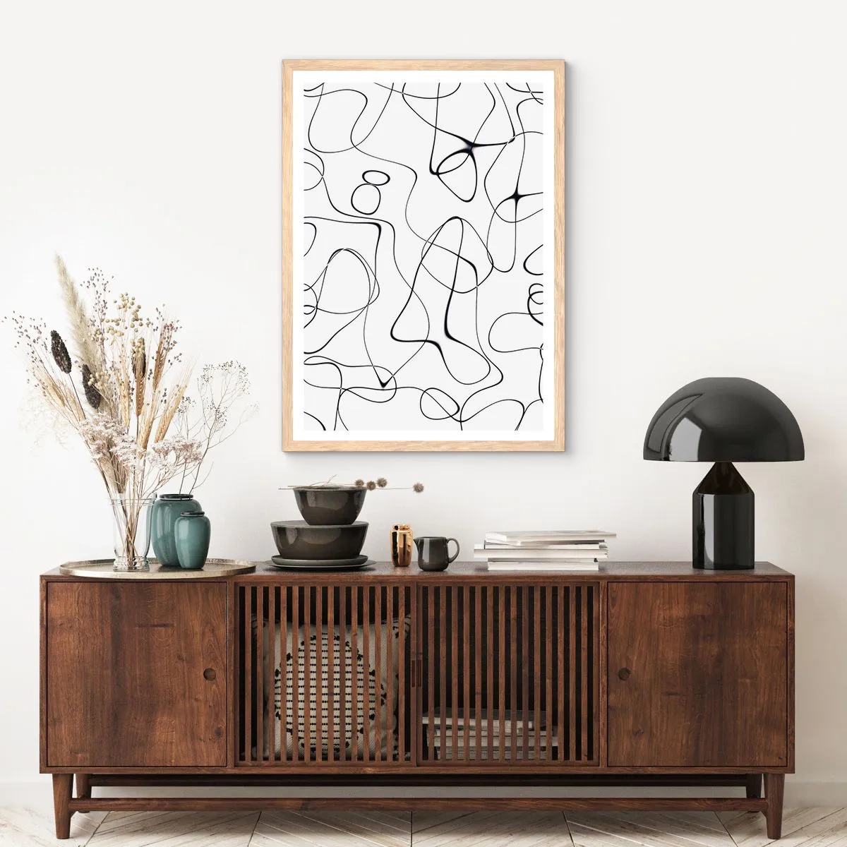 Affisch i ram av ljusek - Livets stigar, ödets tur - 40x50 cm