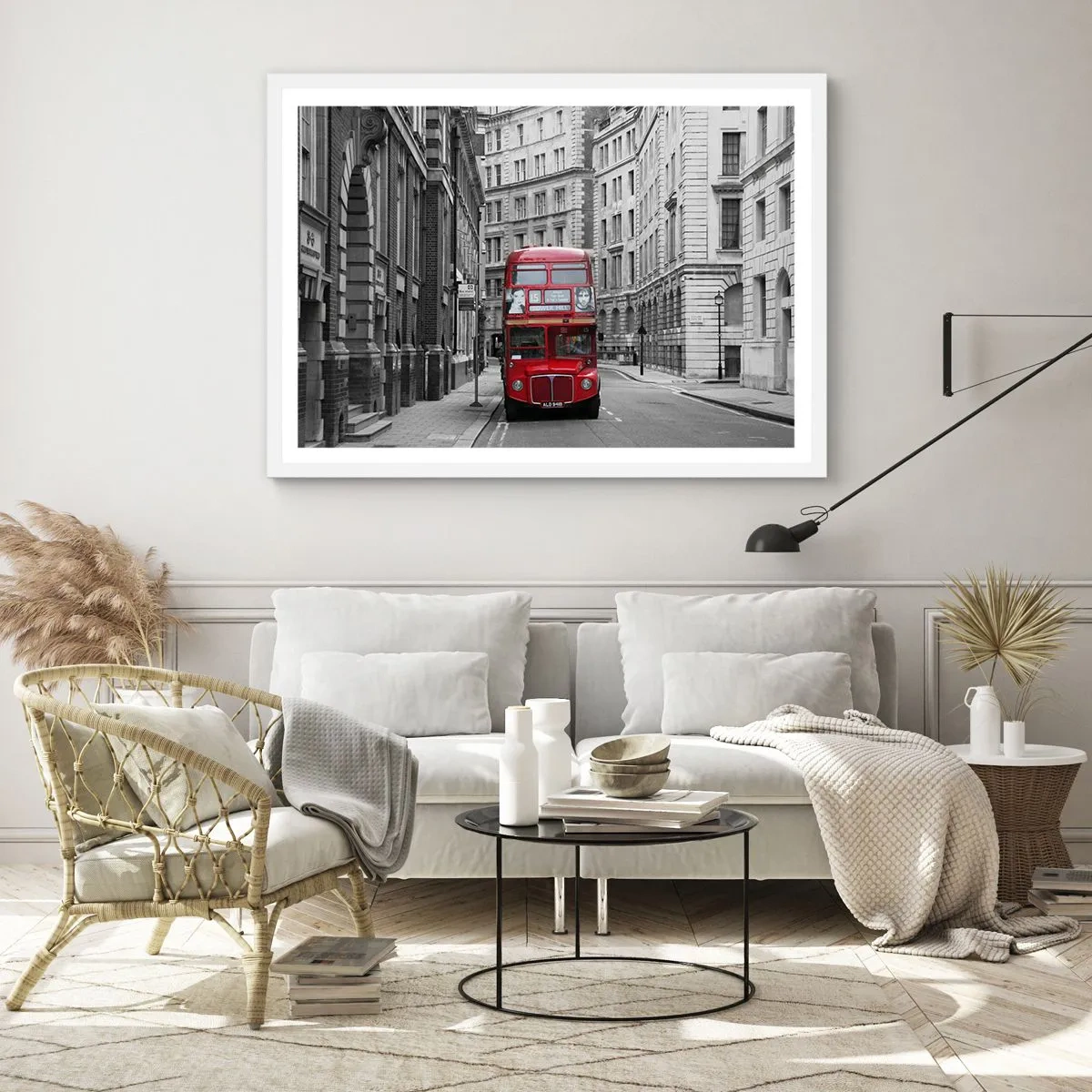 Affisch i vit ram - Vardagen behöver inte vara grå - 40x30 cm