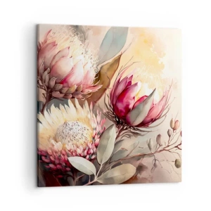 Canvastavla - Bild på duk - Från profil och en face - 50x50 cm