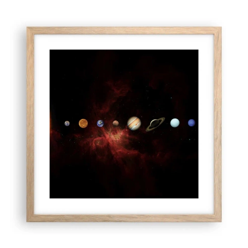 Affisch i ram av ljusek - Vårt grannskap - 40x40 cm