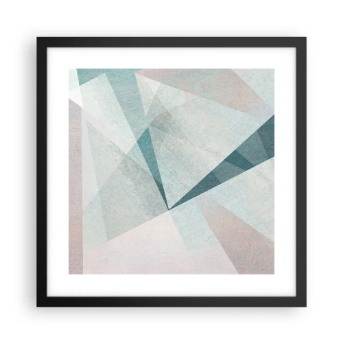 Affisch i svart ram - Lugnt trots dynamiskt - 40x40 cm