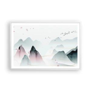 Affisch i vit ram - Över topparna - 91x61 cm
