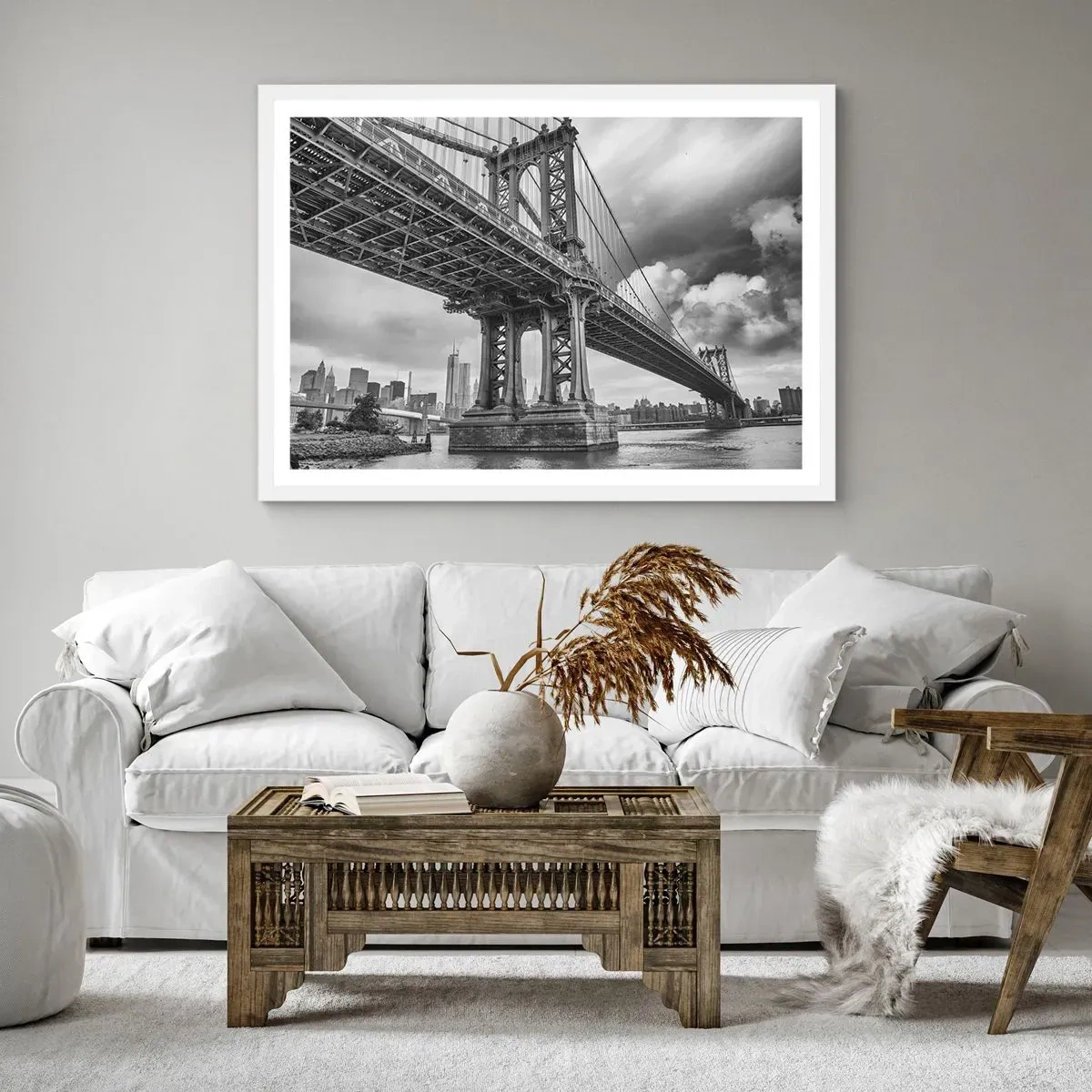 Affisch i vit ram - Till stadens hjärta - 91x61 cm