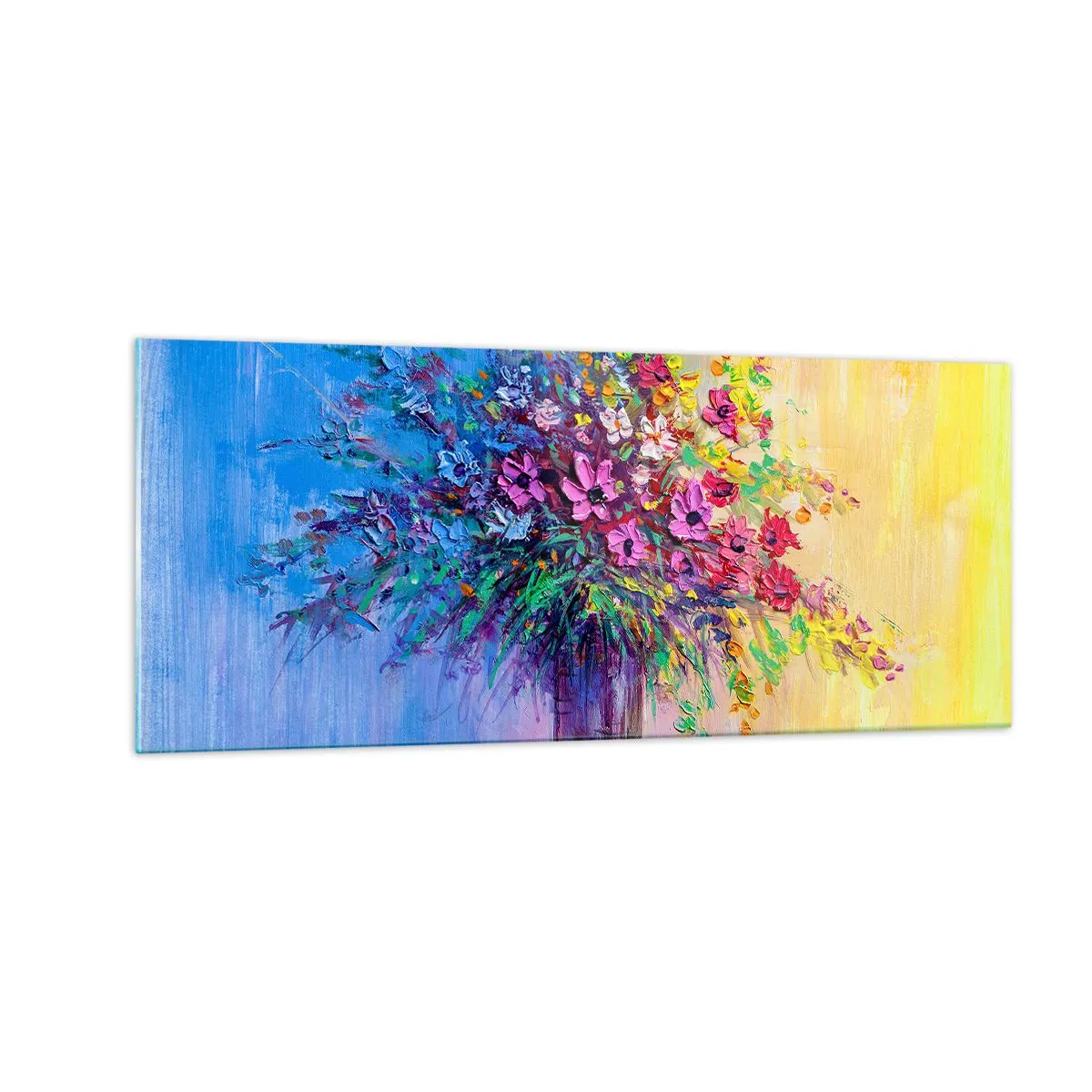 Glastavla - Bild på glas - Sommarängens gåva - 100x40 cm