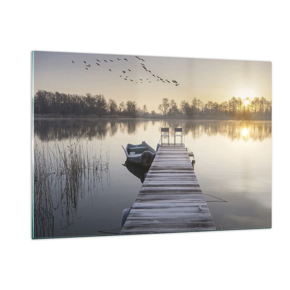 Glastavla - Bild på glas - Kommer tillbaka om en viss tid - 120x80 cm