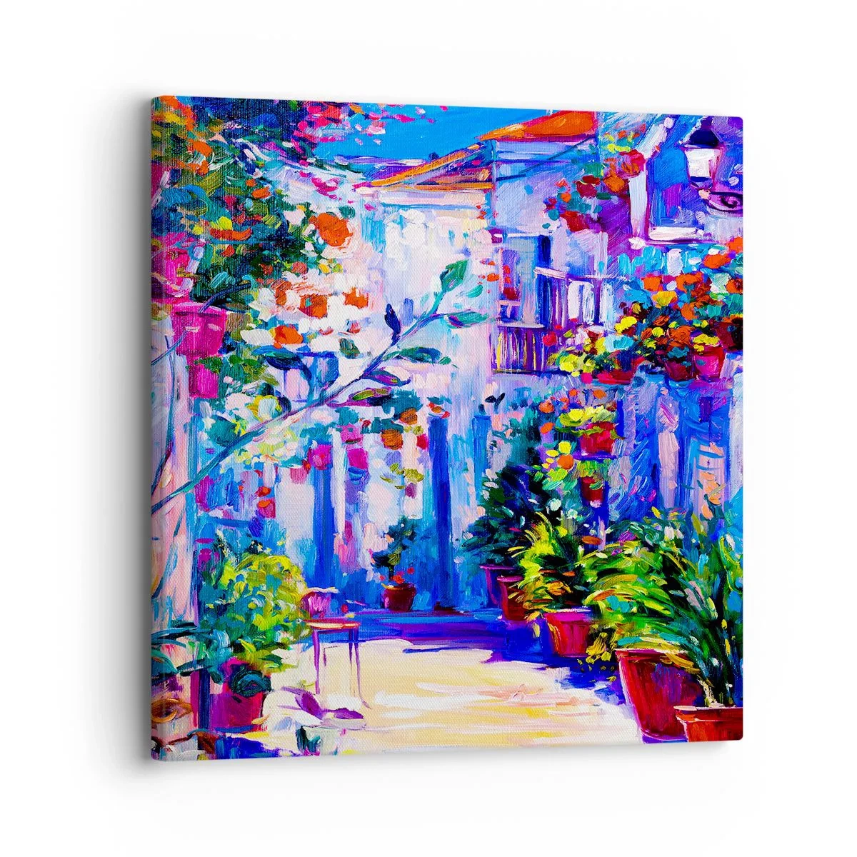 Canvastavla - Bild på duk - Impression - italiensk gränd - 30x30 cm