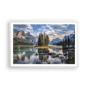Affisch i vit ram - Vid stort och rent vatten - 91x61 cm