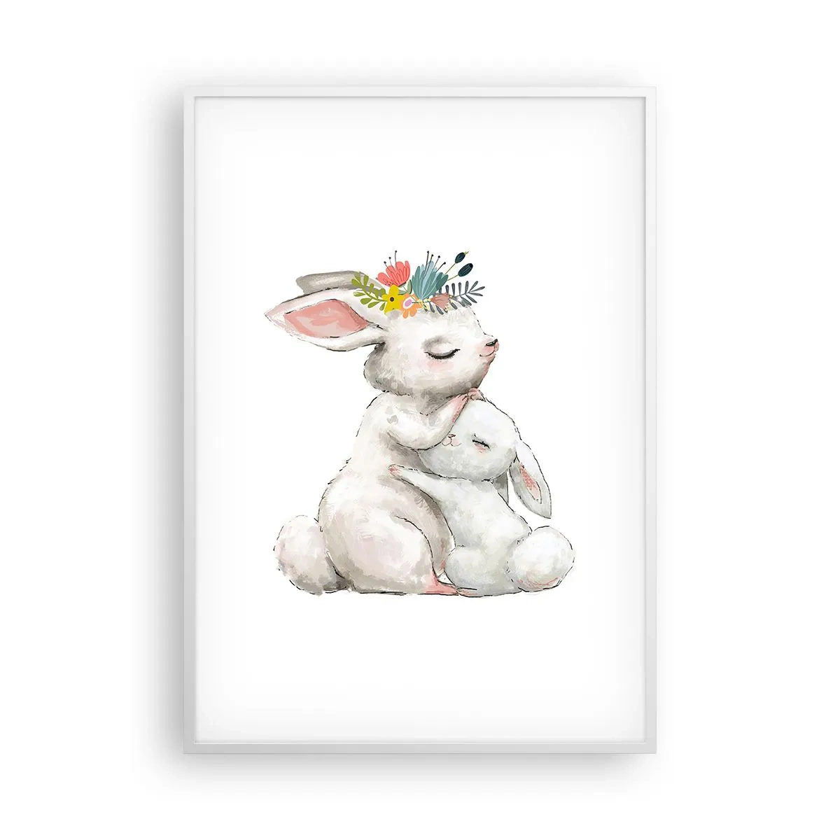 Affisch i vit ram - Alltid bäst hos mamma - 70x100 cm