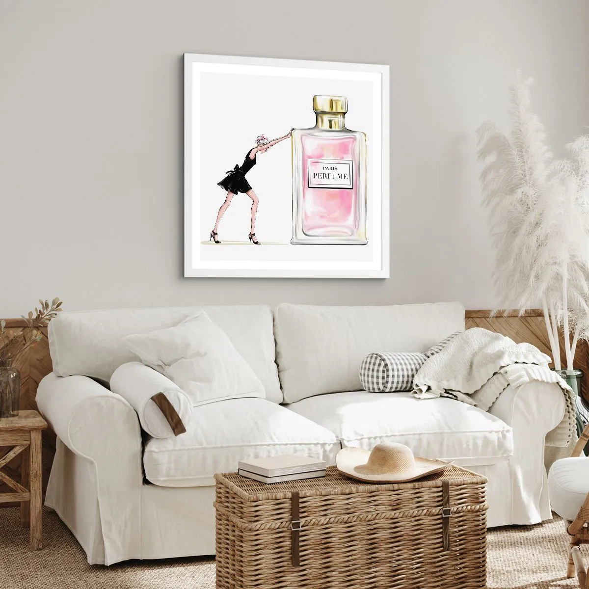 Affisch i vit ram - Kvinnlighetens kärna - 60x60 cm