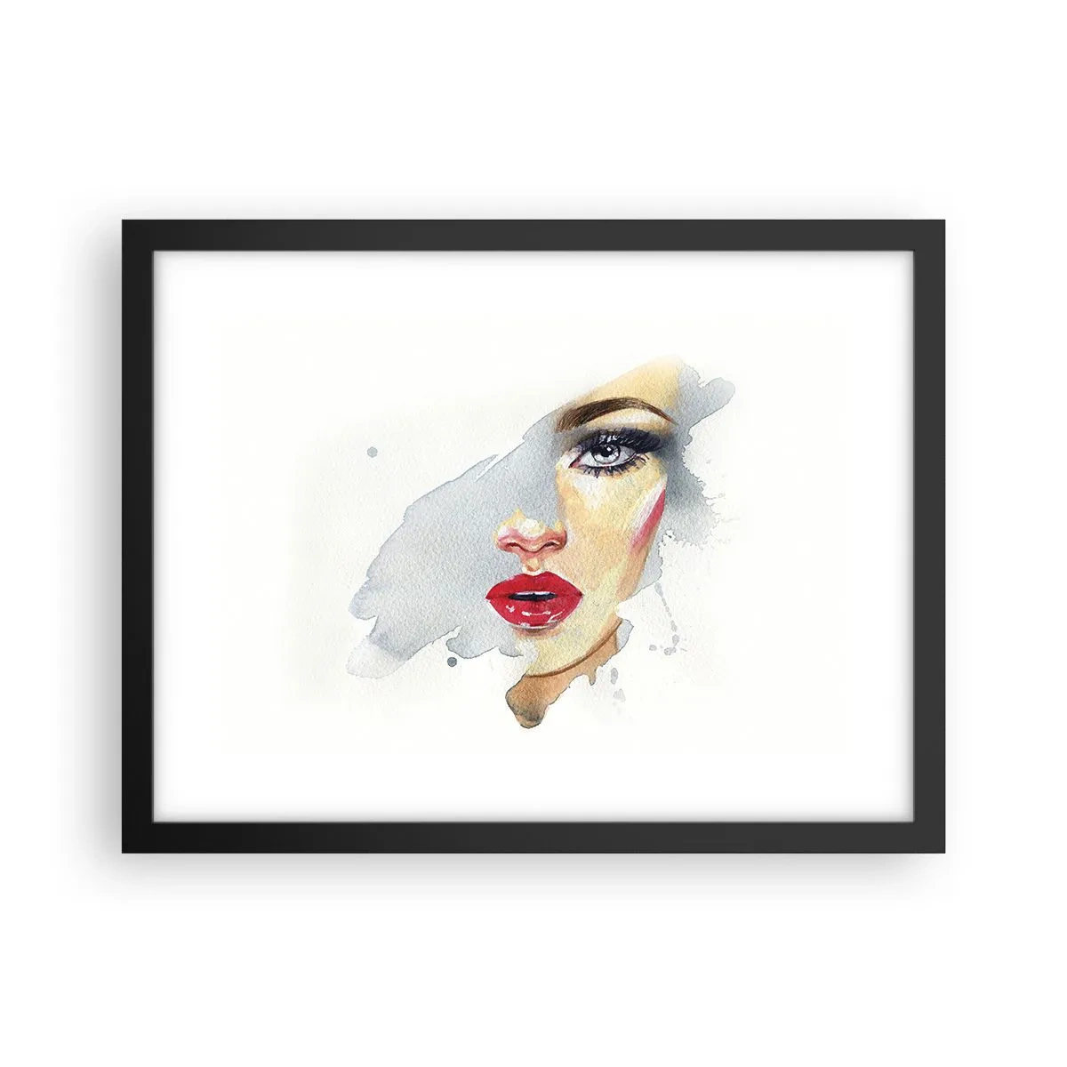 Affisch i svart ram - Reflektion i vattendroppe - 40x30 cm