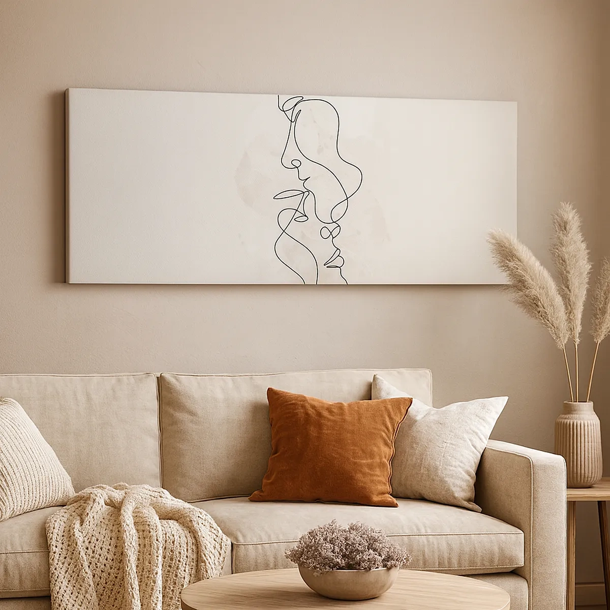 Canvastavla - Bild på duk - Tilltrasslade i famn - 30x30 cm