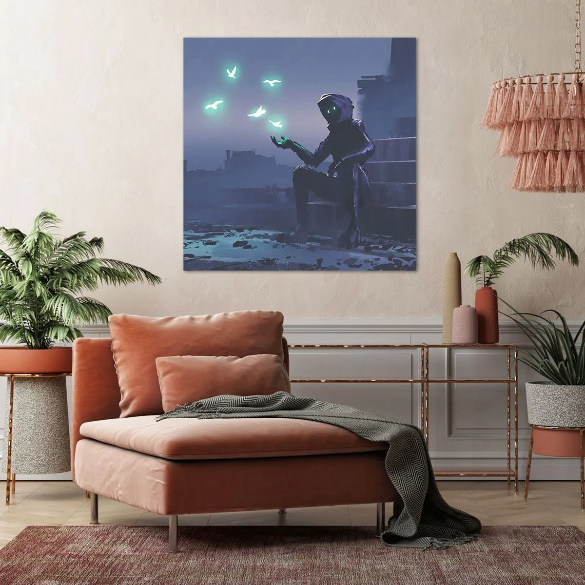 Canvastavla - Bild på duk - Livet kommer tillbaka - 40x40 cm