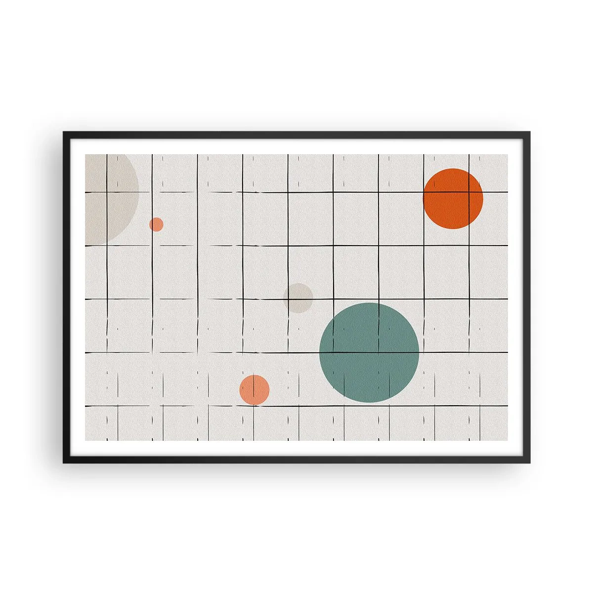 Affisch i svart ram - Fångade. Vi eller de? - 100x70 cm