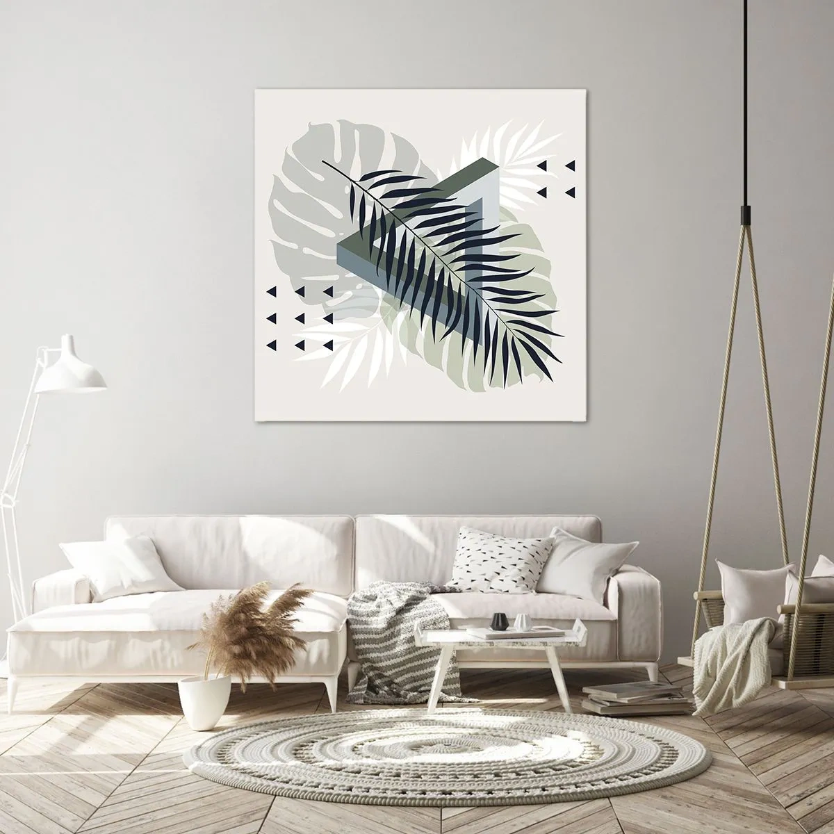 Canvastavla - Bild på duk - Natur och geometri – två ordningar? - 70x70 cm