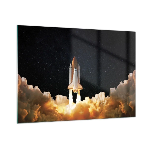 Glastavla - Bild på glas - Ad astra! - 100x70 cm