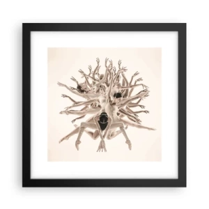 Affisch i svart ram - Blommar i dansen - 30x30 cm