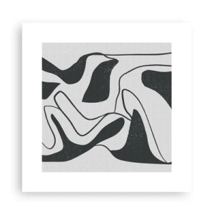 Affisch - Abstrakt lek i en labyrint - 30x30 cm