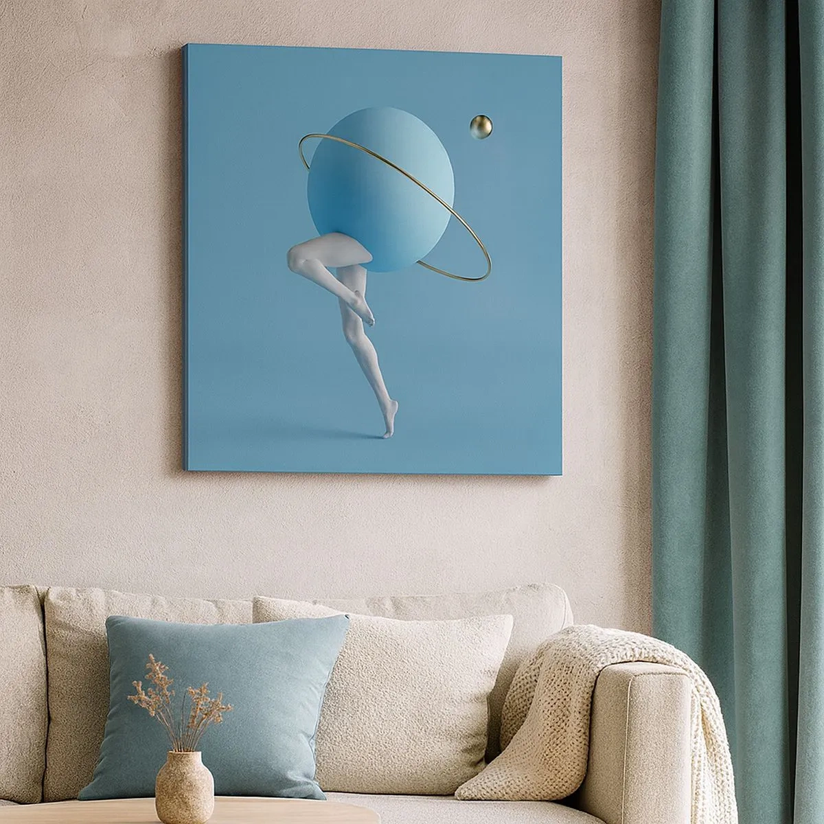 Canvastavla - Bild på duk - Och planeterna blir galna - 30x30 cm