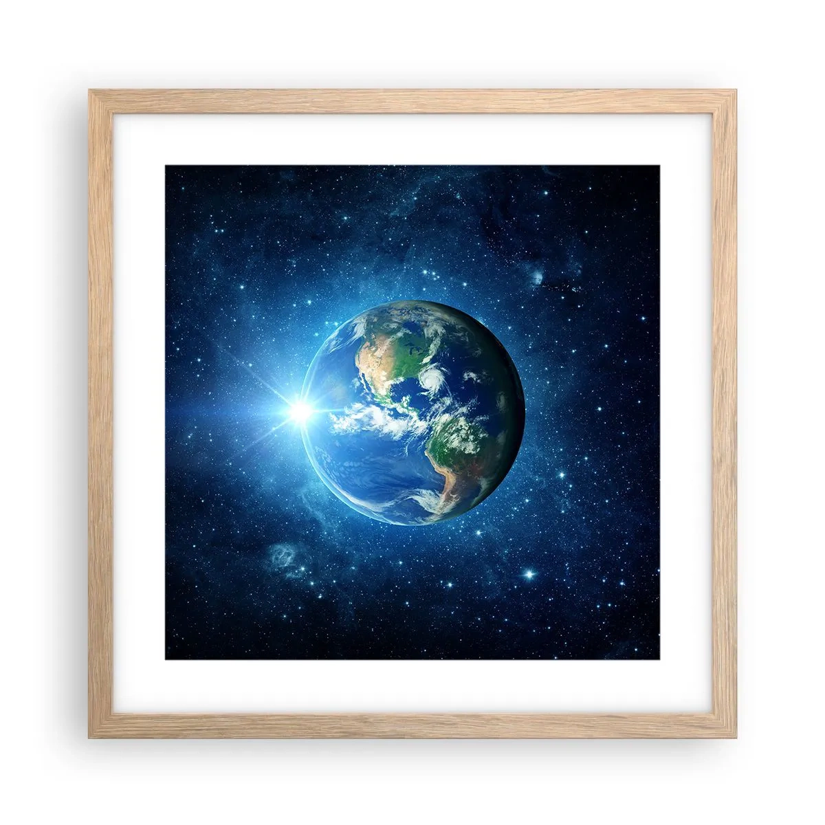 Affisch i ram av ljusek - Vi är i himlen - 40x40 cm