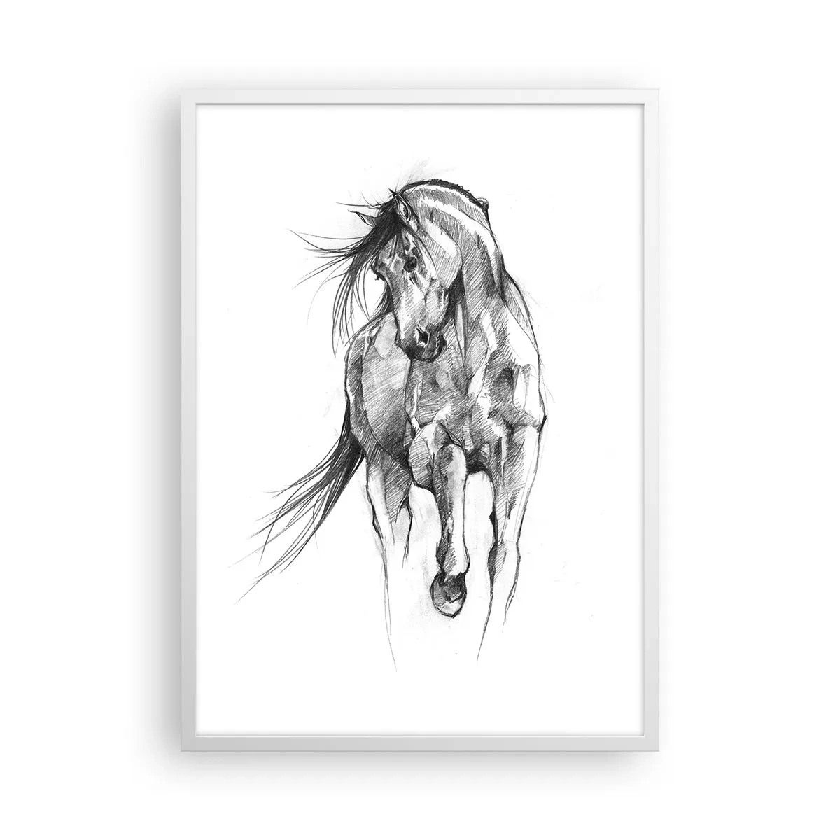Affisch i vit ram - Elegant trav - 50x70 cm