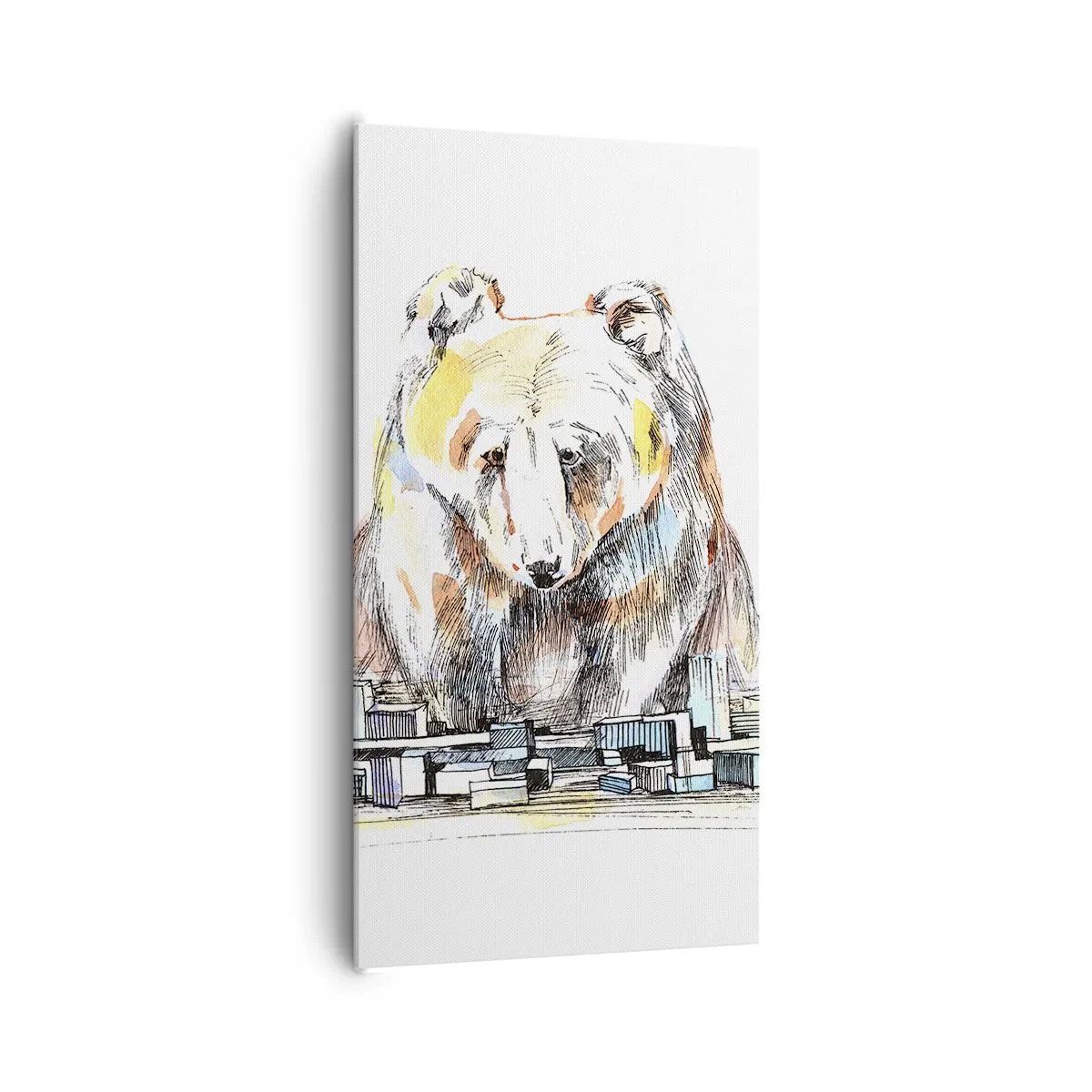 Canvastavla - Bild på duk - Hur kan man leva på det viset? - 65x120 cm