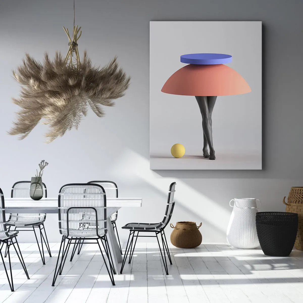 Canvastavla - Bild på duk - Surrealistisk komposition - 70x100 cm