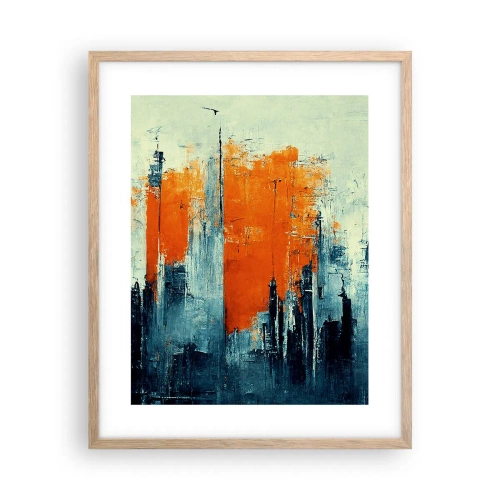 Affisch i ram av ljusek - Modernt landskap - 40x50 cm