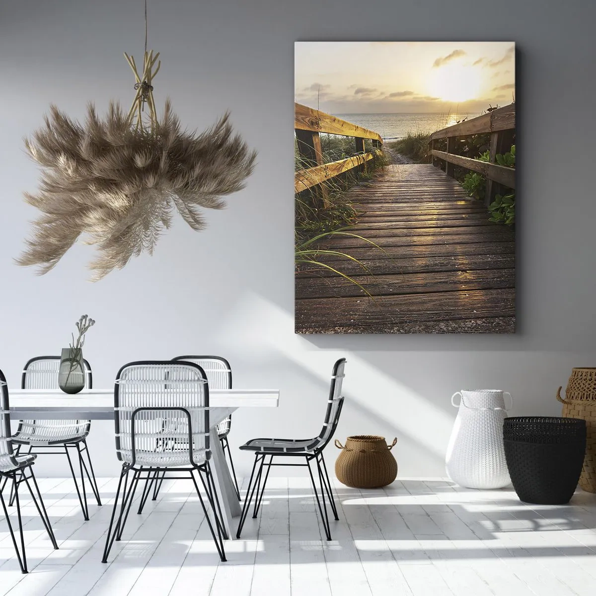 Canvastavla - Bild på duk - Direkt till stranden - 50x70 cm