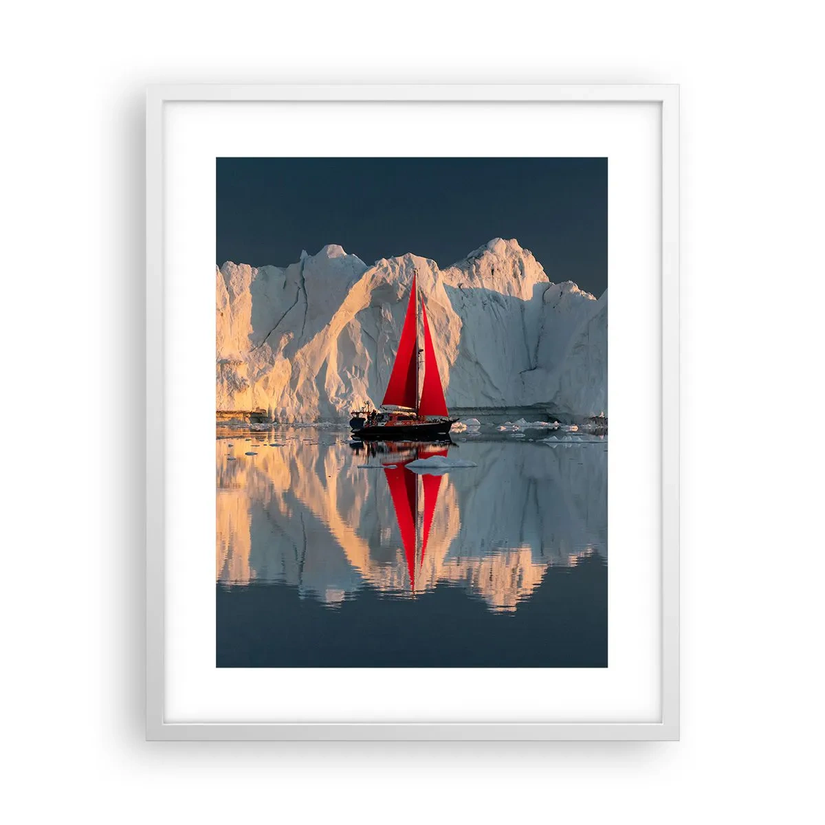 Affisch i vit ram - I världens ände - 40x50 cm