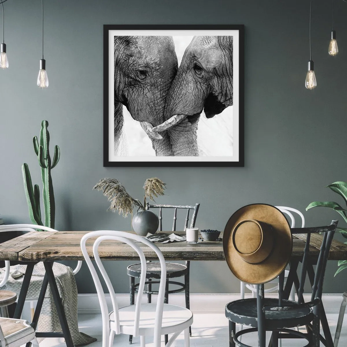 Affisch i svart ram - Hjärtlig bekännelse - 60x60 cm