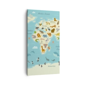 Canvastavla - Bild på duk - Goda grannar - 55x100 cm