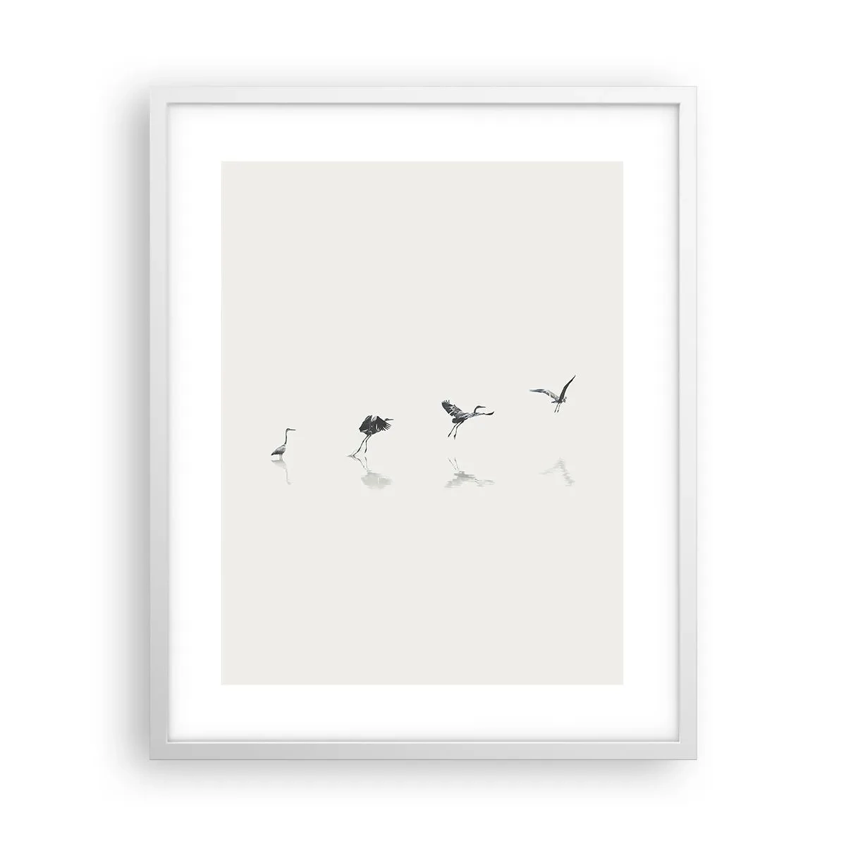 Affisch i vit ram - Fyra enkla steg - 40x50 cm