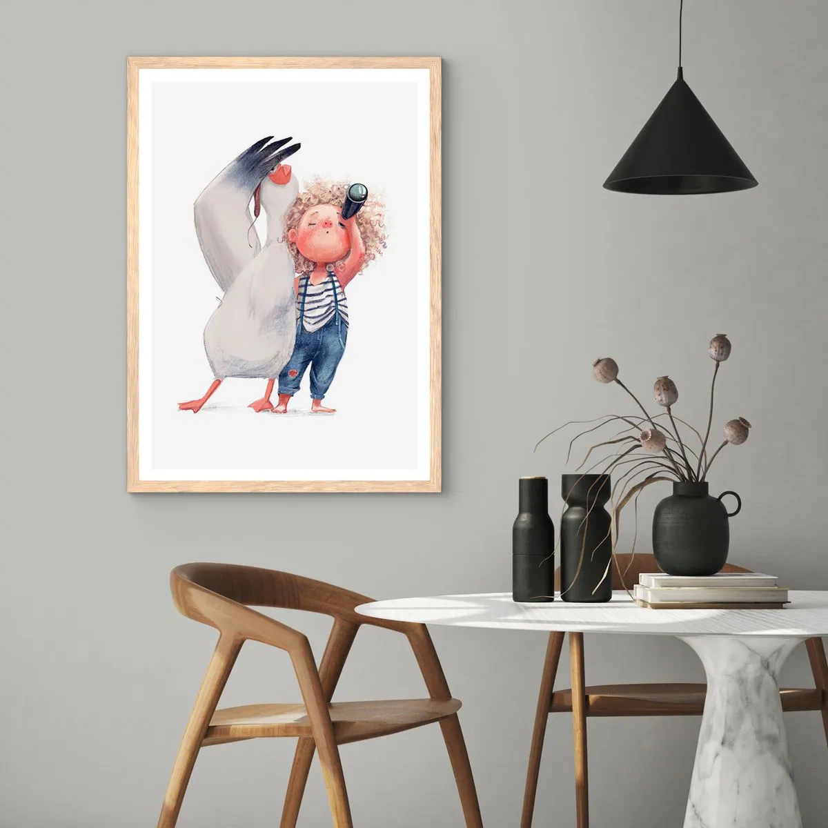 Affisch i ram av ljusek - Stora resans plan - 30x40 cm