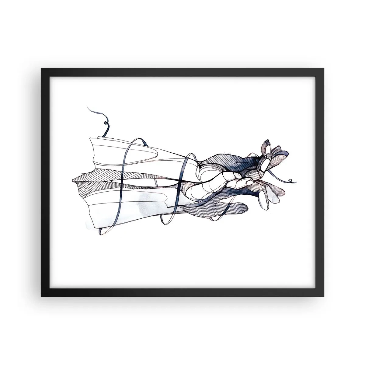 Affisch i svart ram - Smekningens studie - 50x40 cm