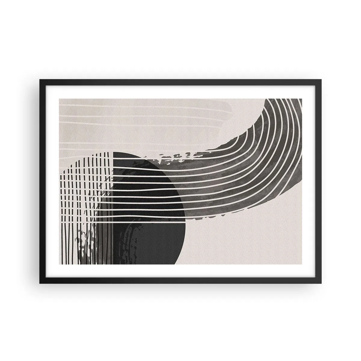Affisch i svart ram - Dit och tillbaka - 70x50 cm